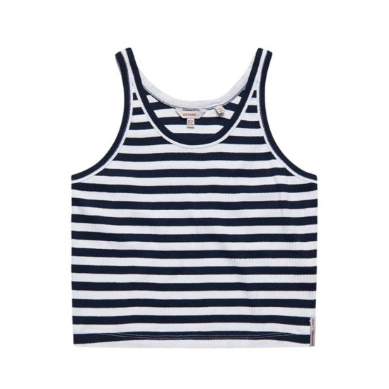 Superdry Γυναικεία αμάνικη μπλούζα Organic Cotton Vintage Ribbed Crop Vest Top